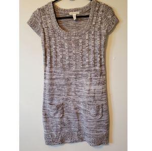 Gray sweater dress